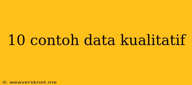 10 Contoh Data Kualitatif