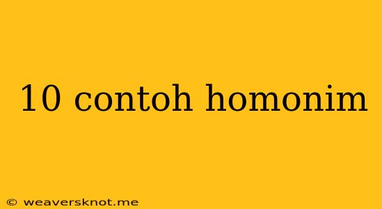 10 Contoh Homonim