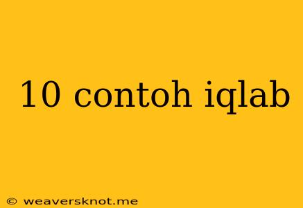 10 Contoh Iqlab