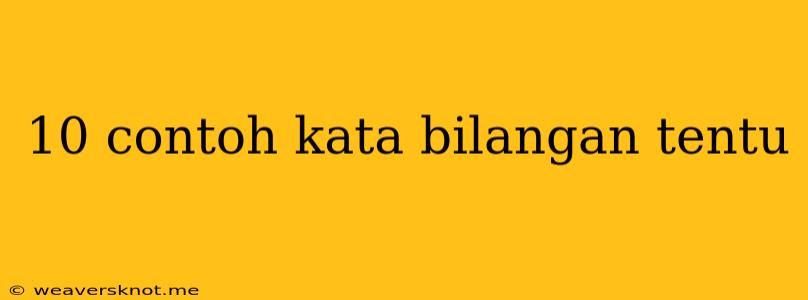 10 Contoh Kata Bilangan Tentu