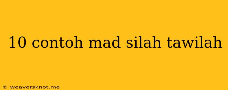 10 Contoh Mad Silah Tawilah