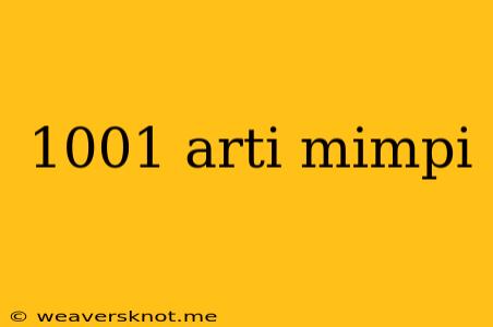 1001 Arti Mimpi