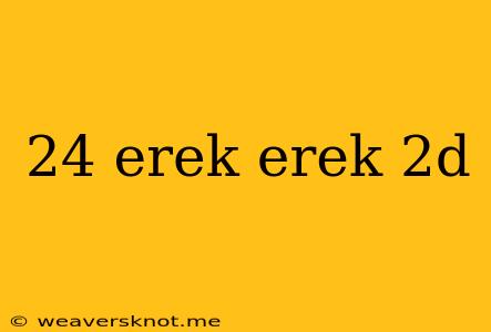 24 Erek Erek 2d