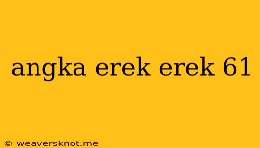 Angka Erek Erek 61