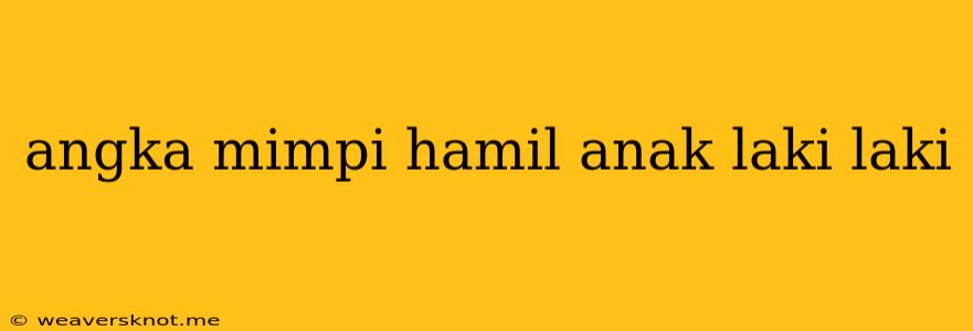 Angka Mimpi Hamil Anak Laki Laki