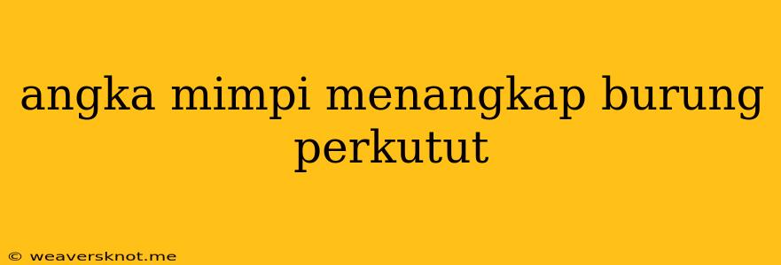 Angka Mimpi Menangkap Burung Perkutut