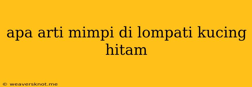 Apa Arti Mimpi Di Lompati Kucing Hitam