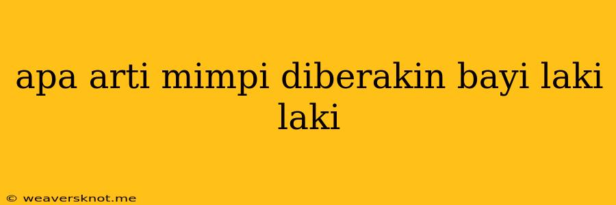 Apa Arti Mimpi Diberakin Bayi Laki Laki