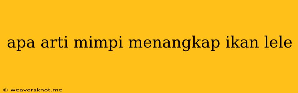 Apa Arti Mimpi Menangkap Ikan Lele