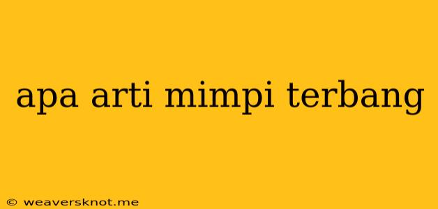 Apa Arti Mimpi Terbang