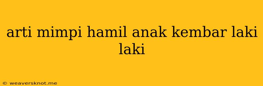 Arti Mimpi Hamil Anak Kembar Laki Laki