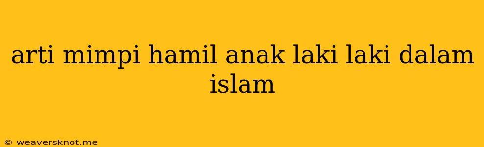 Arti Mimpi Hamil Anak Laki Laki Dalam Islam