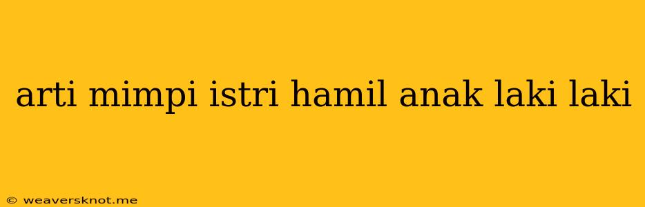 Arti Mimpi Istri Hamil Anak Laki Laki