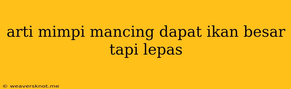 Arti Mimpi Mancing Dapat Ikan Besar Tapi Lepas