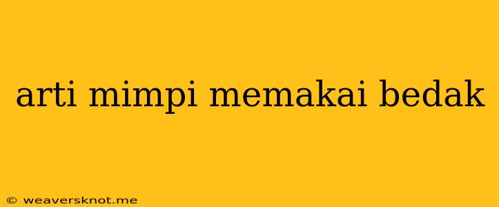 Arti Mimpi Memakai Bedak