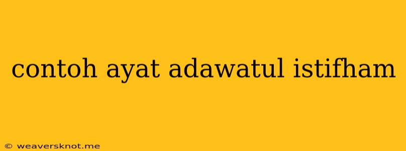 Contoh Ayat Adawatul Istifham