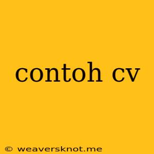 Contoh Cv