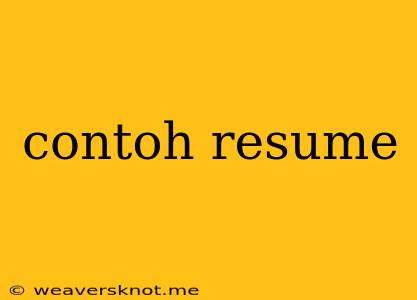 Contoh Resume