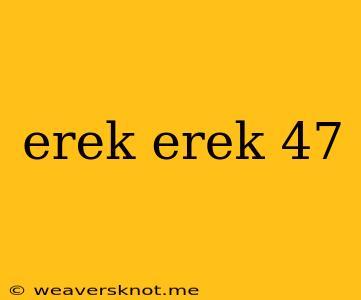 Erek Erek 47